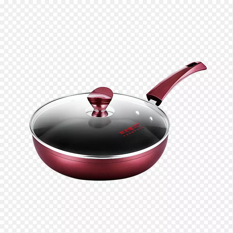 深红色电煎锅设计素材
