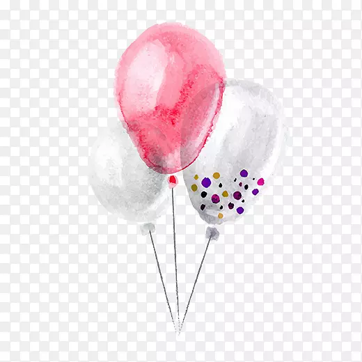 卡通透明粉色氢气球