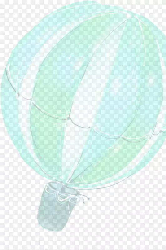 蓝色水彩浪漫热气球
