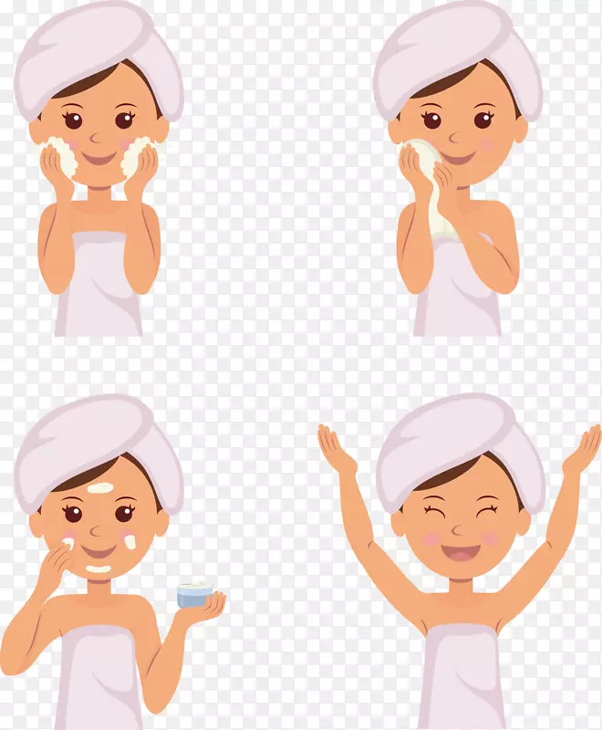 正在洗脸的女士下载