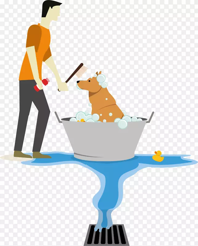 给狗狗洗澡
