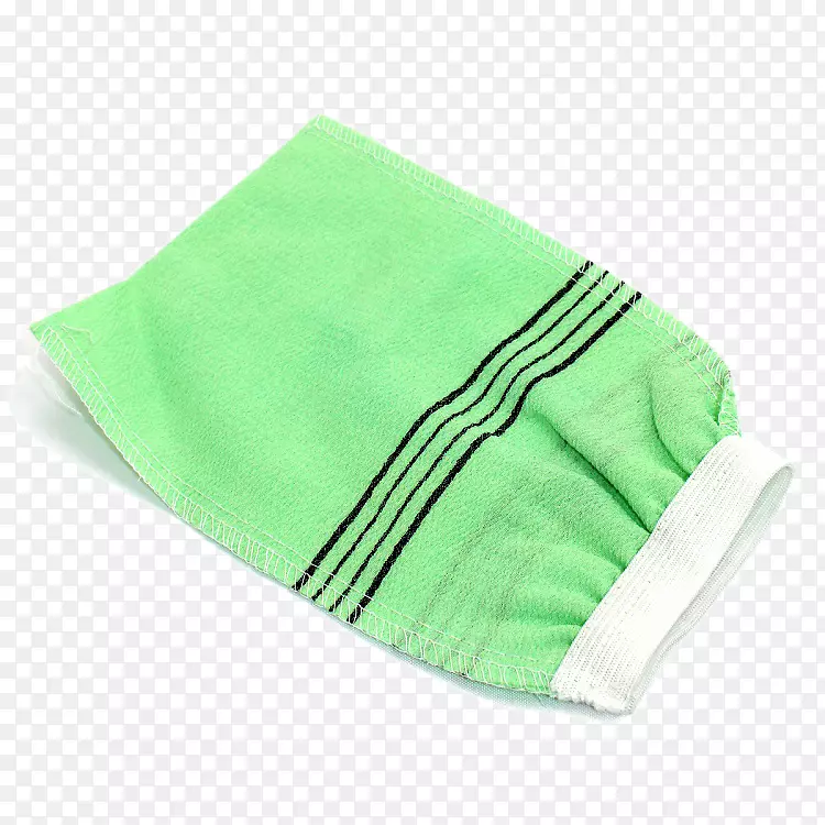 果绿色双面澡巾