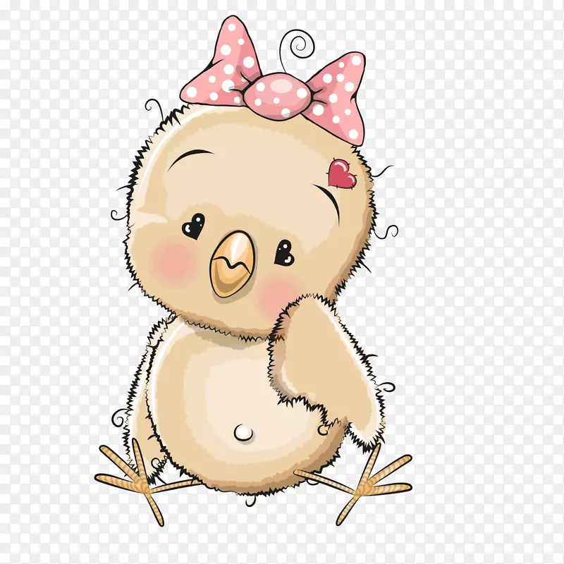 卡通可爱的小鸡动物设计