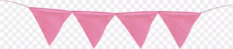粉色绳子三角彩旗