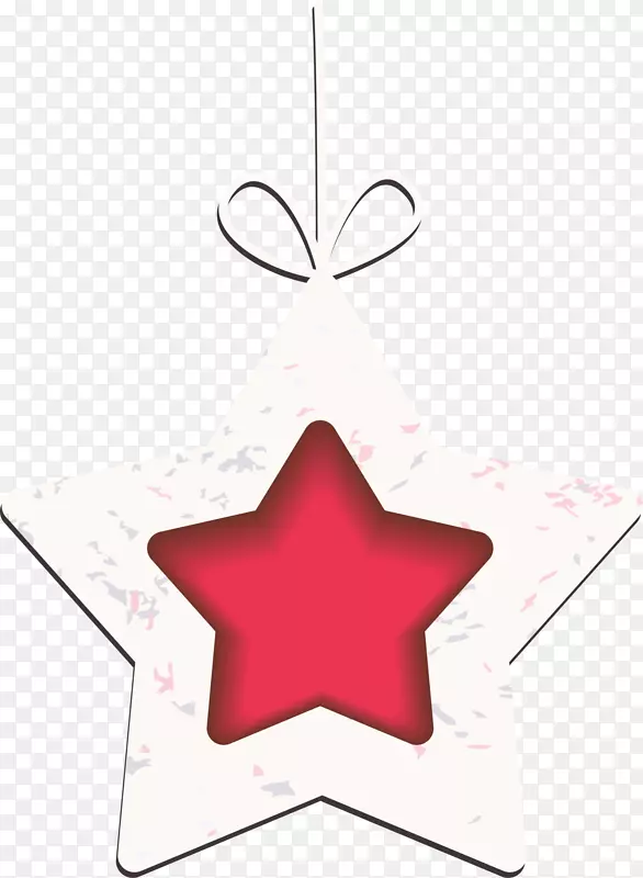 圣诞节红色星星挂饰