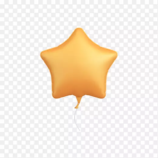 金色创意五角星气球元素