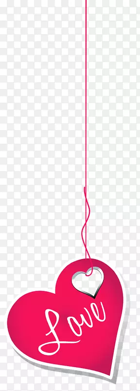 悬挂在绳子上的心