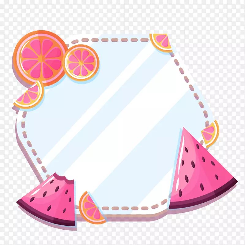 彩色创意水果食物元素