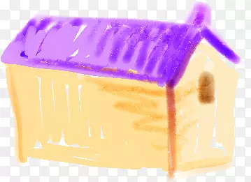紫色唯美手绘房子创意
