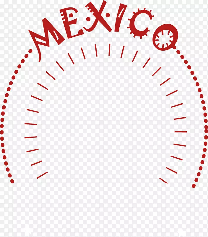 红色清新mexico圆圈