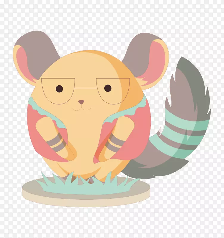 卡通可爱小动物装饰动物头像老鼠