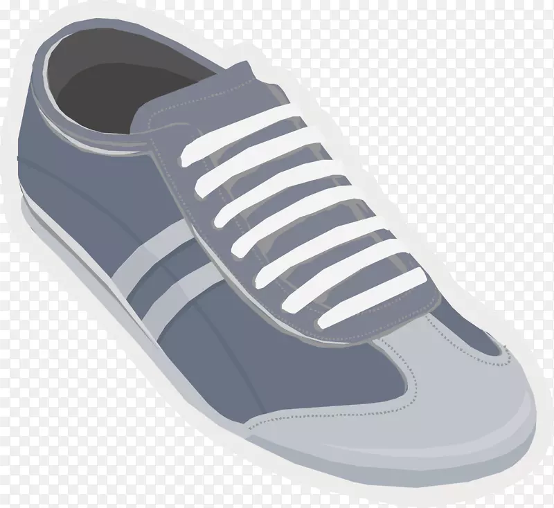 灰色休闲鞋矢量图
