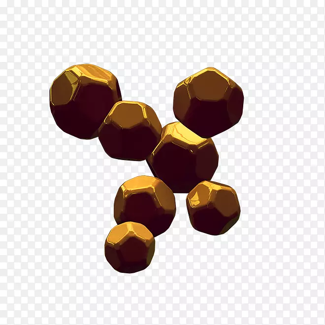 3D几何立体黄色时尚海报几何体