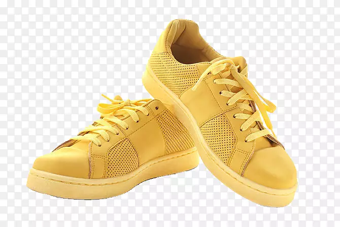 金黄色炫酷羽毛球鞋