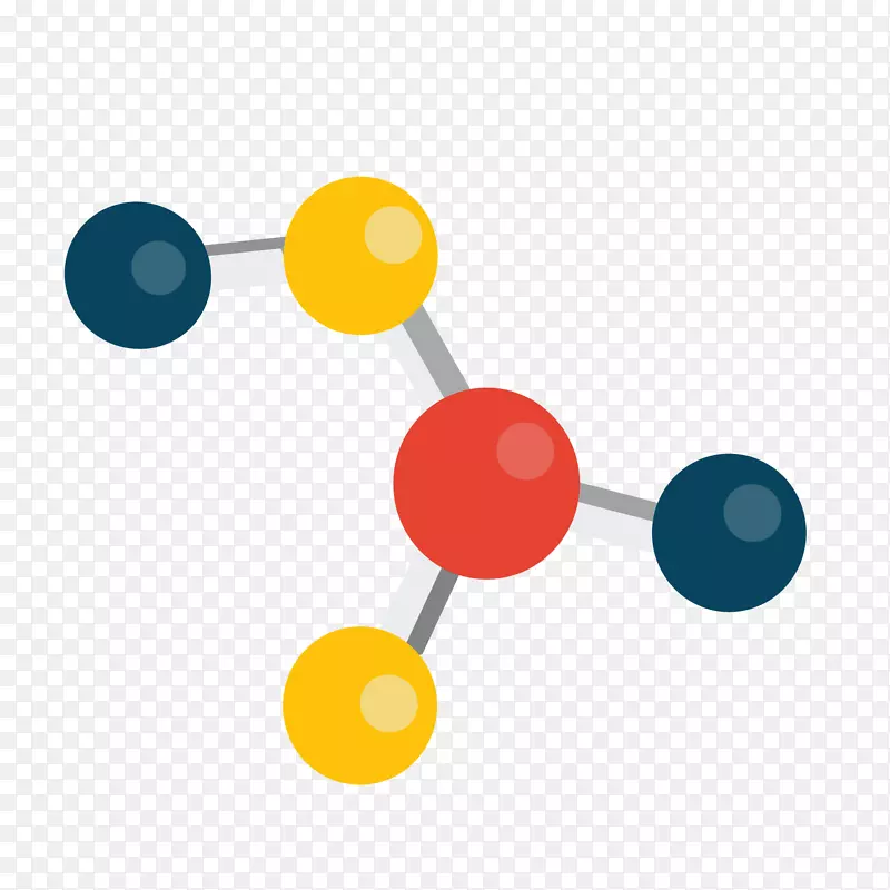 彩色分子结构矢量图