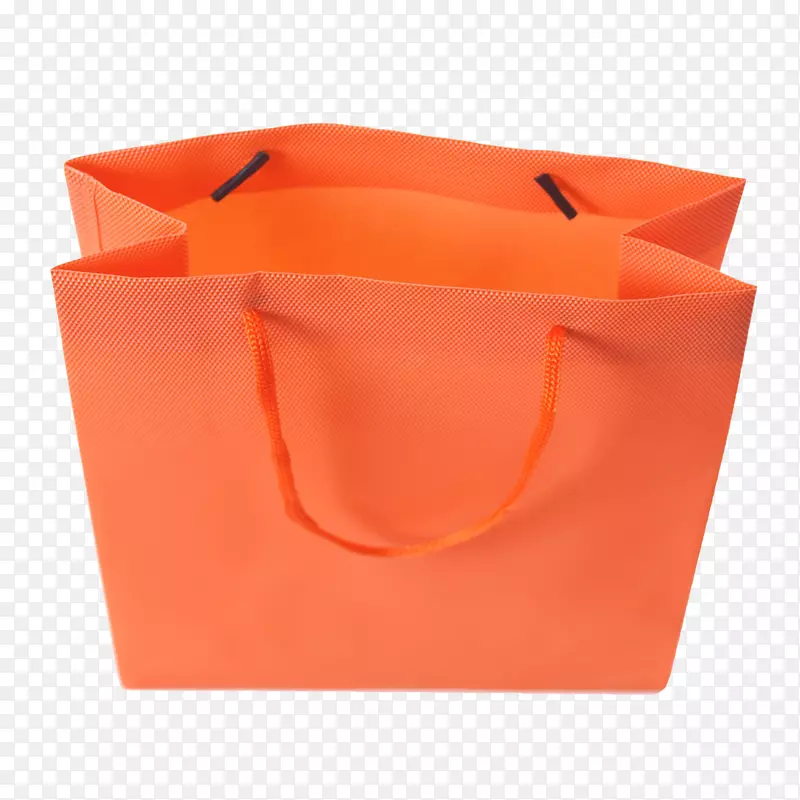 橙色手提购物布袋