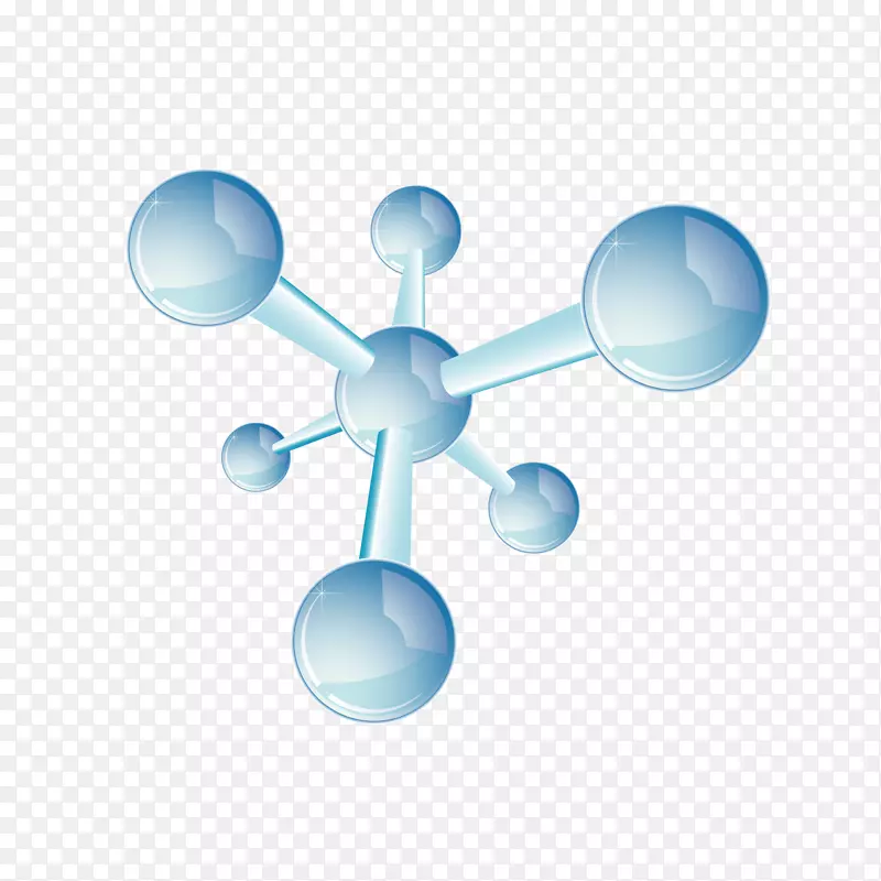 矢量卡通手绘医学分子链状结构图