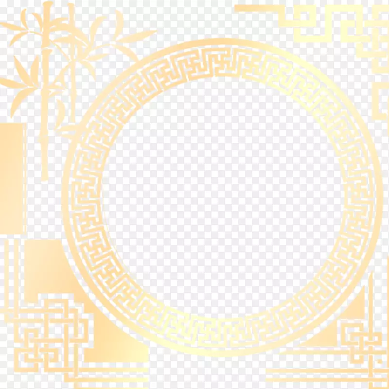 卡通金色元旦节喜庆边框