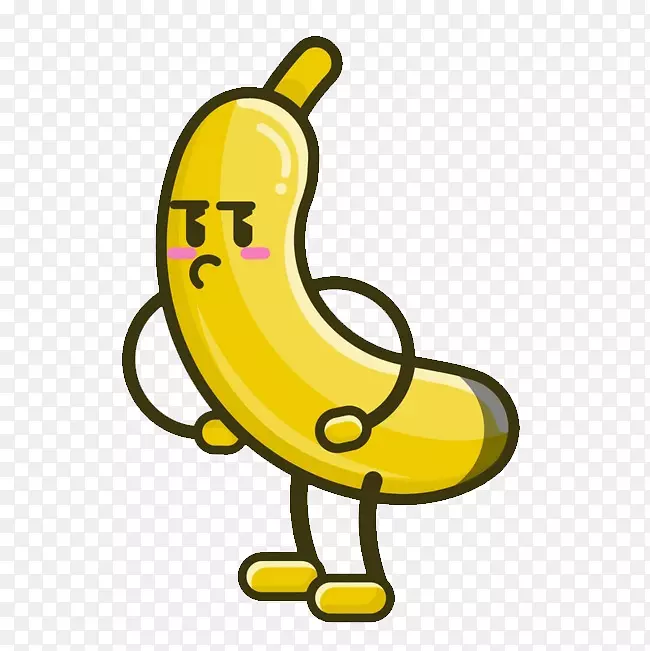 卡通的香蕉人