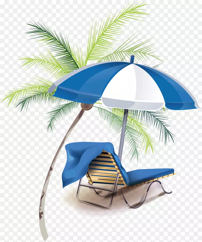 遮阳伞海边素材 夏 立夏 暑天PNG 元素