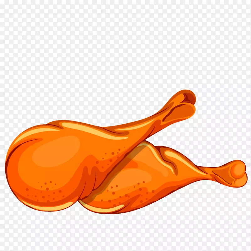 卡通简约美食快餐广告设计鸡腿