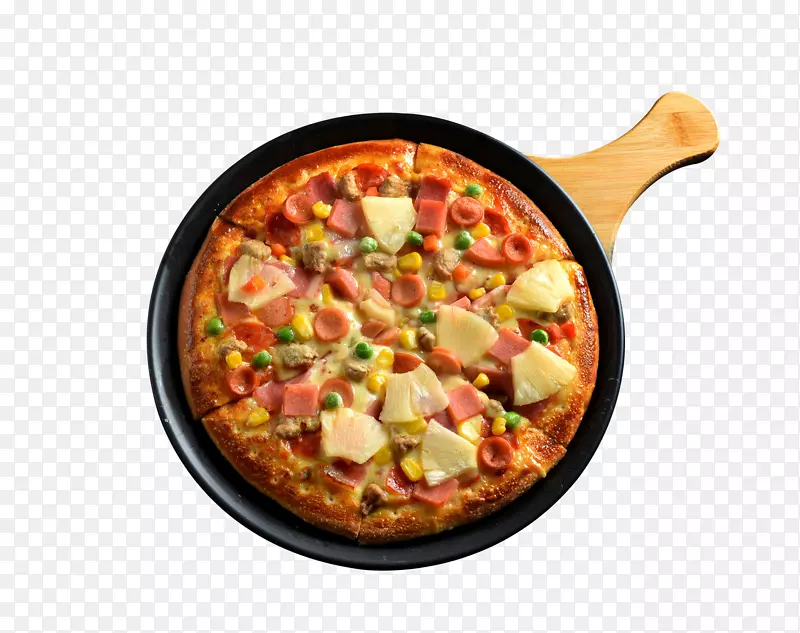 美味果蔬培根披萨