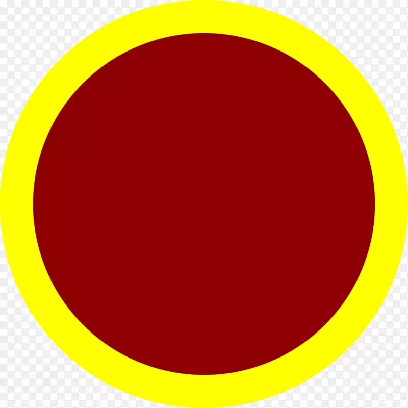 黄色边框暗红色底色圆标