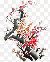 中国风水墨梅花花枝图片