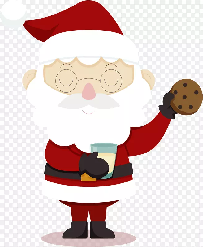 吃饼干的圣诞老人