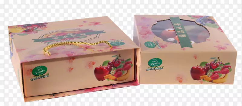 苹果水果包装盒PNG图