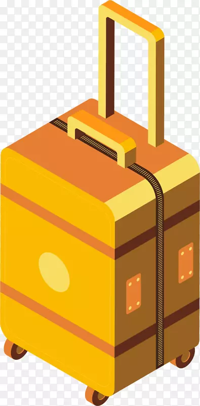 旅游大型黄色行李箱