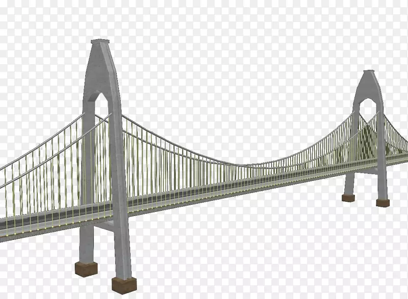 弧形灰色直行大铁索桥