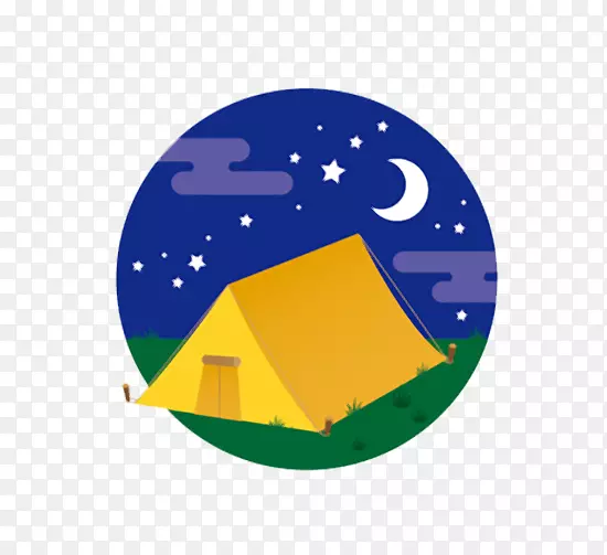 星空与帐篷日系图标