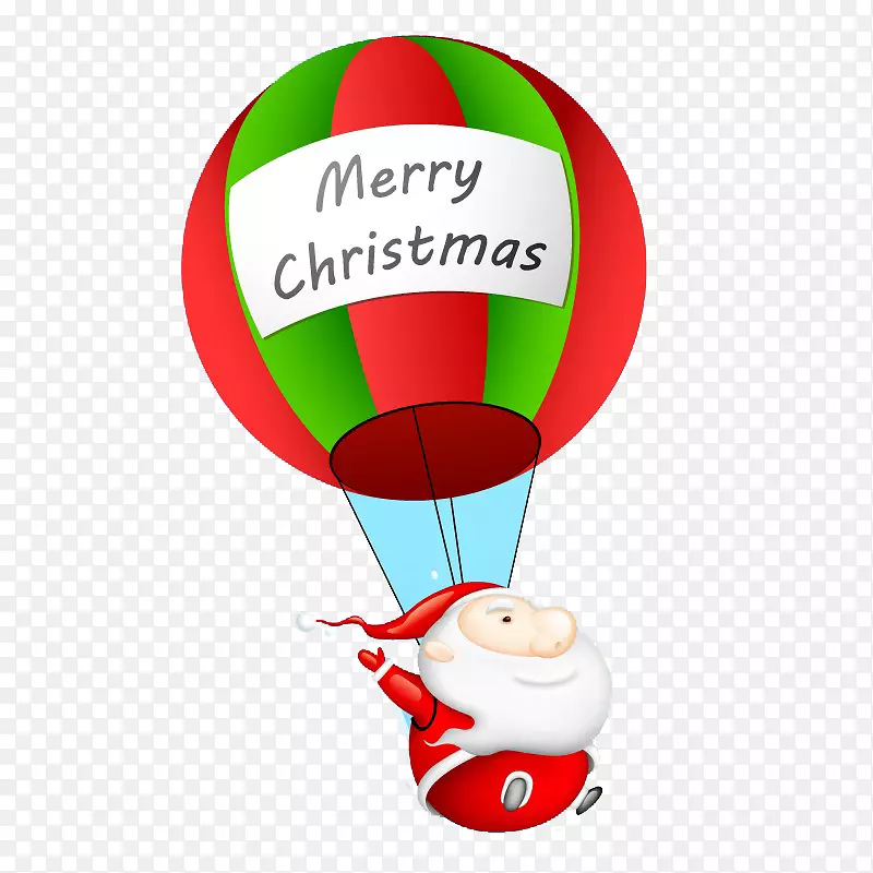 圣诞老人热气球横幅
