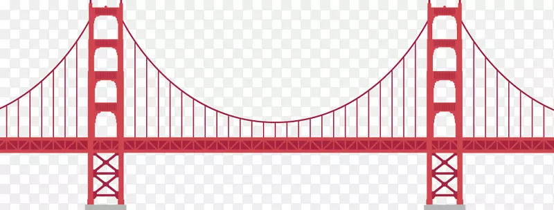 手绘卡通建筑大桥设计