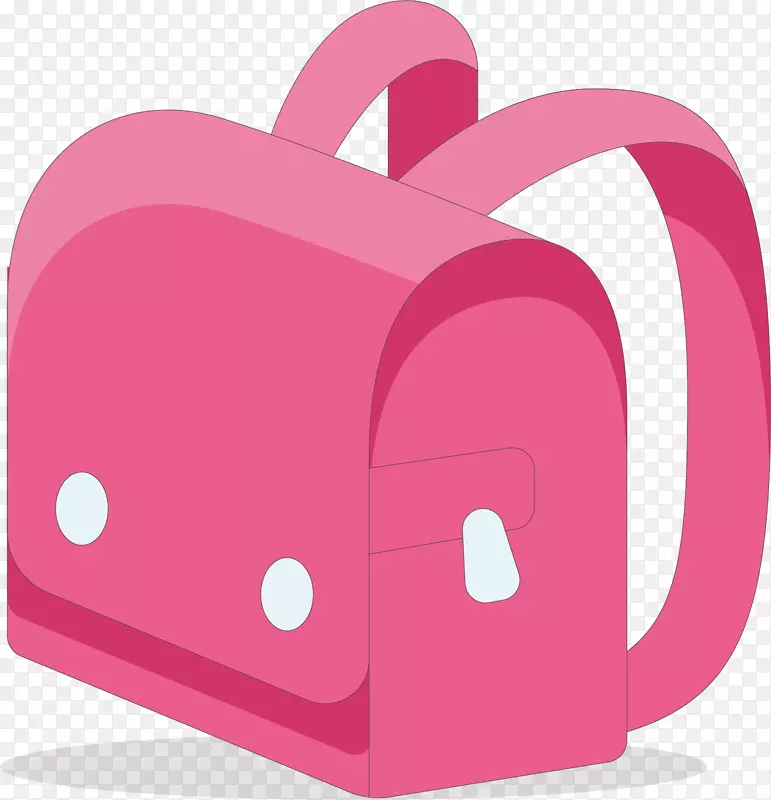 矢量图可爱的粉色背包