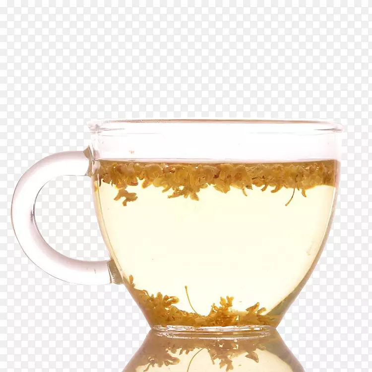 玻璃茶杯桂花花茶