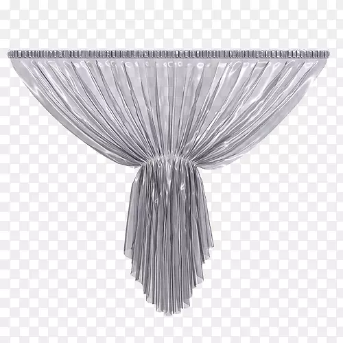 灰色褶皱装饰窗帘设计图