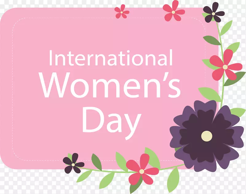 粉红国际妇女节海报