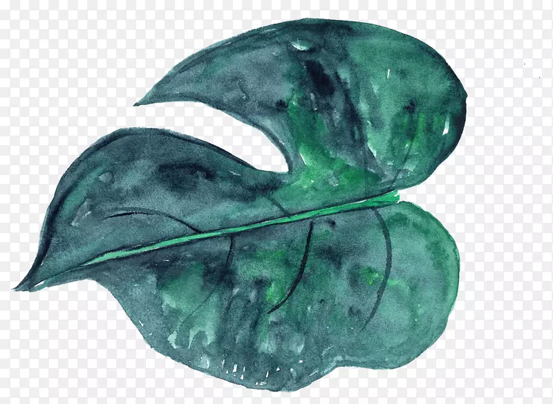 卡通绿叶装饰手绘文艺小清新
