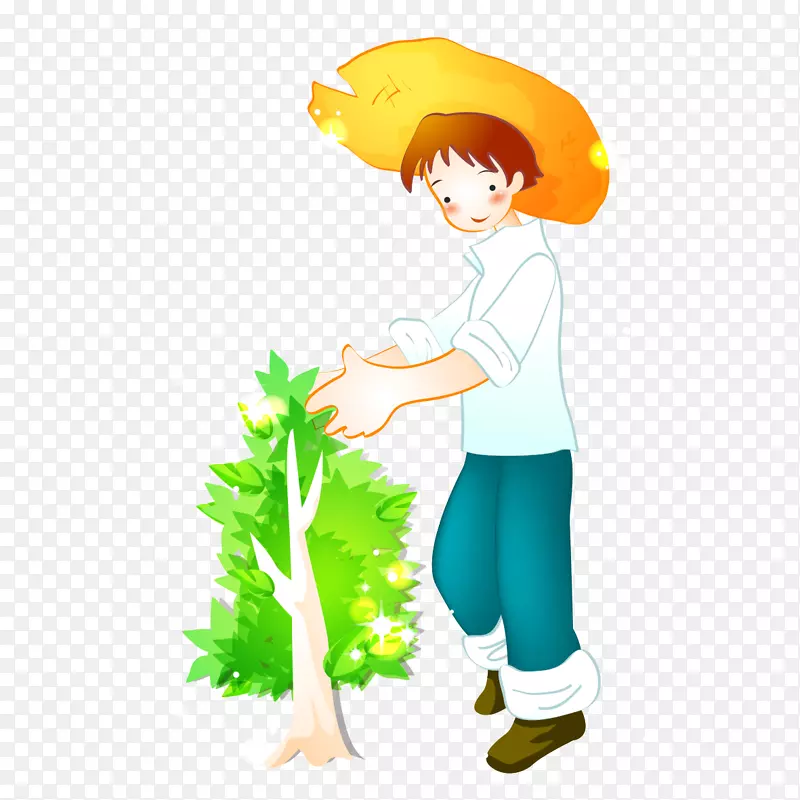 裁剪树木的卡通形象PNG图片素材下载_图片编号vqknelby-免抠素材网