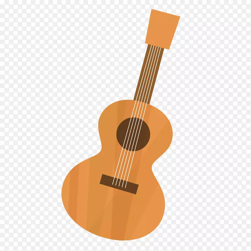 木质吉他扁平卡通