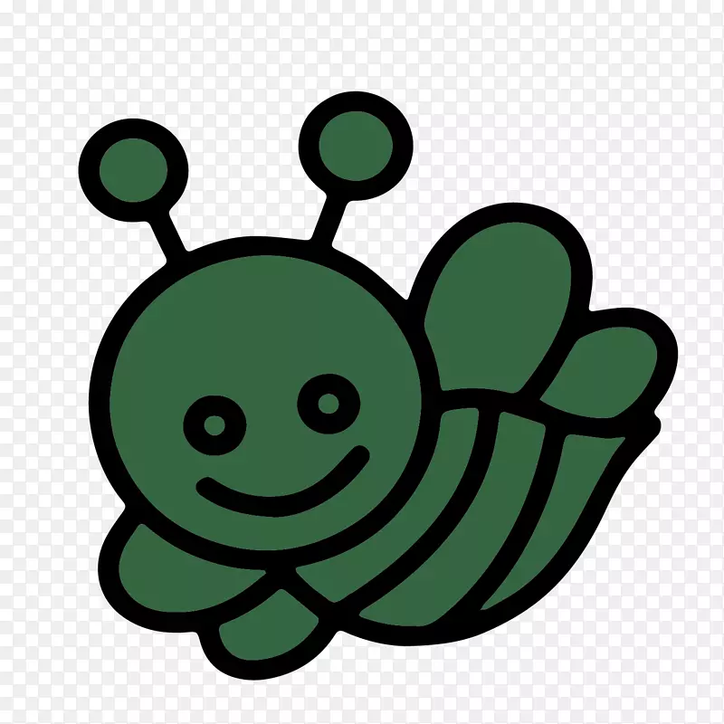 卡通绿色小蜜蜂设计