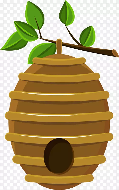 卡通蜂蜜蜂巢蜂窝