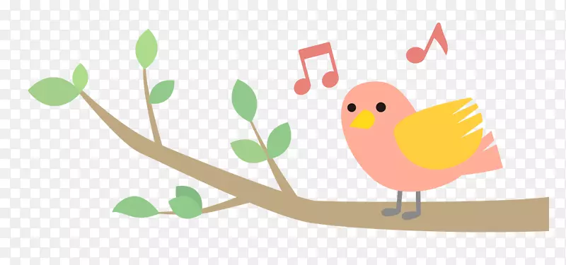 树枝上唱歌的小鸟