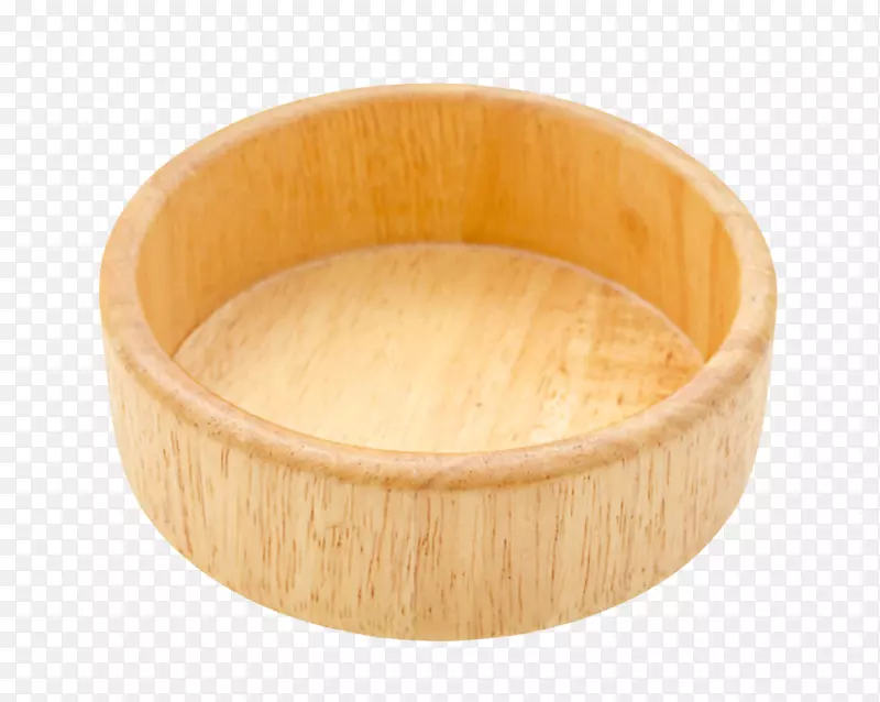 棕色容器浅口圆形木制碗实物