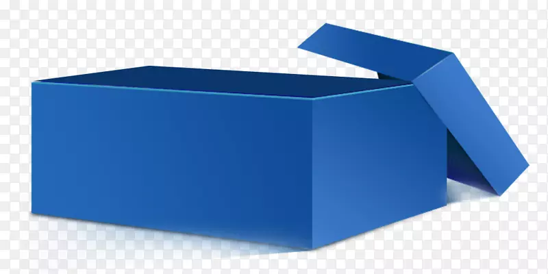 蓝色手绘创意立体盒子