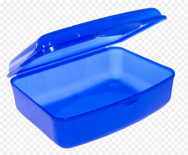蓝色没合着的盒子塑胶制品实物