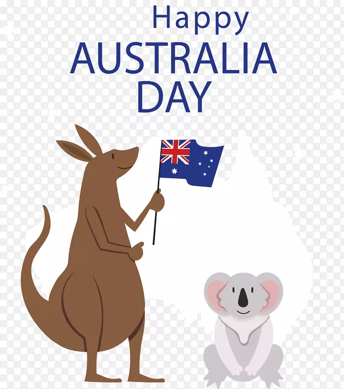 可爱袋鼠考拉澳大利亚日