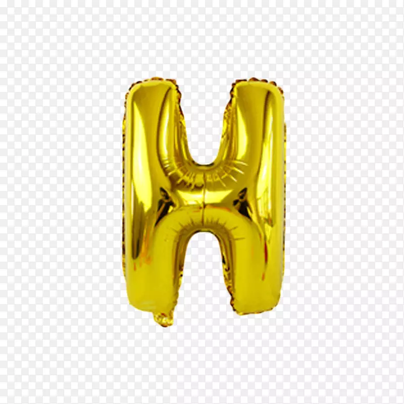 字母H热烈氛围金气球